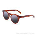Oem New Fashion Unisex Polarized Fancy Round Cellulose Mazzucchelli Acetate Frame Sunglasses